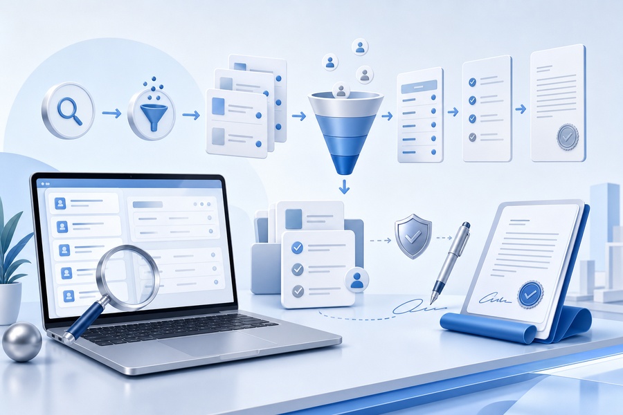 CRM для тендеров: воронка от поиска закупки до подписания контракта
